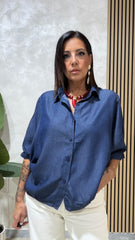 Camicia Effetto Denim