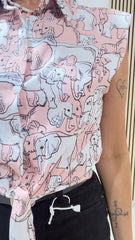 Camicia Elefante Rosa