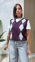 Gilet+Maglia Bordeaux