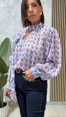 Camicia Fiore Azzurra