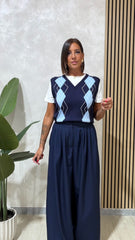 Pantalone Super Palazzo Blu art.66983