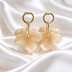 ORECCHINI FIORE  BEIGE