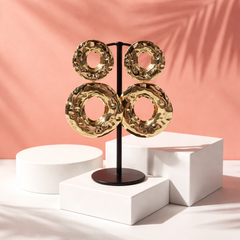 Orecchini Doppio Cerchio Gold