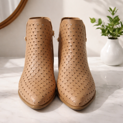 Stivaletto Traforato Camel