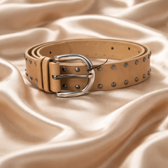 CINTURA BORCHIE BEIGE