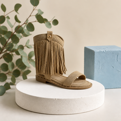 Sandalo Frange Beige