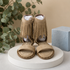 Sandalo Frange Beige