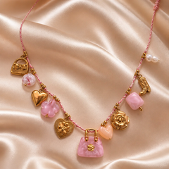 Collana Borsetta Rosa