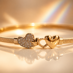 Cintura Elastica Cuori Gold