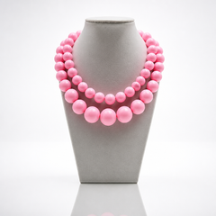 Collana perla rosa