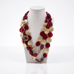 Collana Rosso e Oro