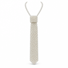 Collana Cravatta Perle