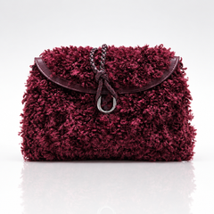 Borsa Bouclé Bordeaux