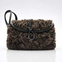 Borsa Bouclé Marrone