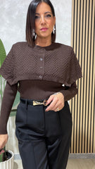 Maglioncino Mantella Marrone art B131