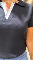 Maglia Polo Camicia Nera