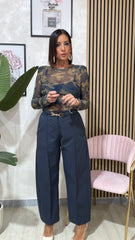 Pantalone Sigaretta Blu art.13614