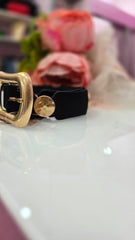 CINTURA ECOCAMOSCIO NERA