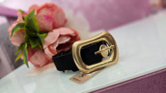 CINTURA ECOCAMOSCIO NERA