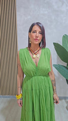 Abito Tencel Verde