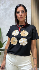 T-Shirt Margherita Nera