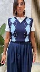 Gilet+Maglia Blu