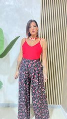 PANTALONE FLOWER NERO ART.6010