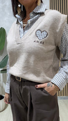 Gilet & Camicia Beige