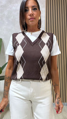 Gilet+Maglia Marrone