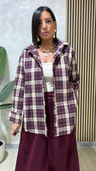 Camicia Quadri Borgogna