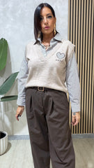 Gilet & Camicia Beige