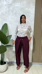 Pantalone Marica Bordeaux