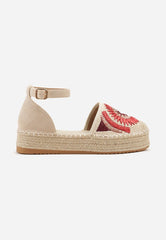 Espadrillas Beige/Rossa