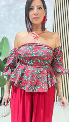Top Fiore Rosso