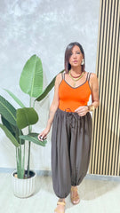 Pantalone Eva Marrone  art.9294