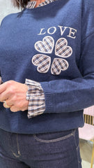 Maglione Quadrifoglio Blu