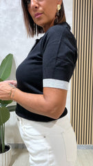 Polo Bicolor Nero