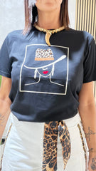 T-Shirt Cappello Nera