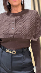Maglioncino Mantella Marrone art B131