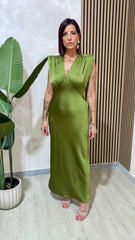 Abito Satin Verde