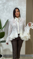 Camicia Romantica Beige