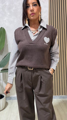 Gilet & Camicia Marrone