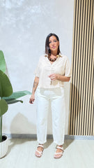 Jeans Crema art.030