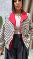 Bomber Quadretti Grigio