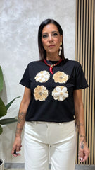 T-Shirt Margherita Nera