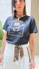 T-Shirt Cappello Nera