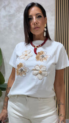T-Shirt Margherita Bianca