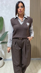 Gilet & Camicia Marrone