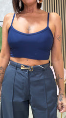 Top Lycra Blu