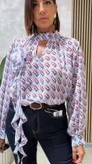 Camicia Fiore Azzurra